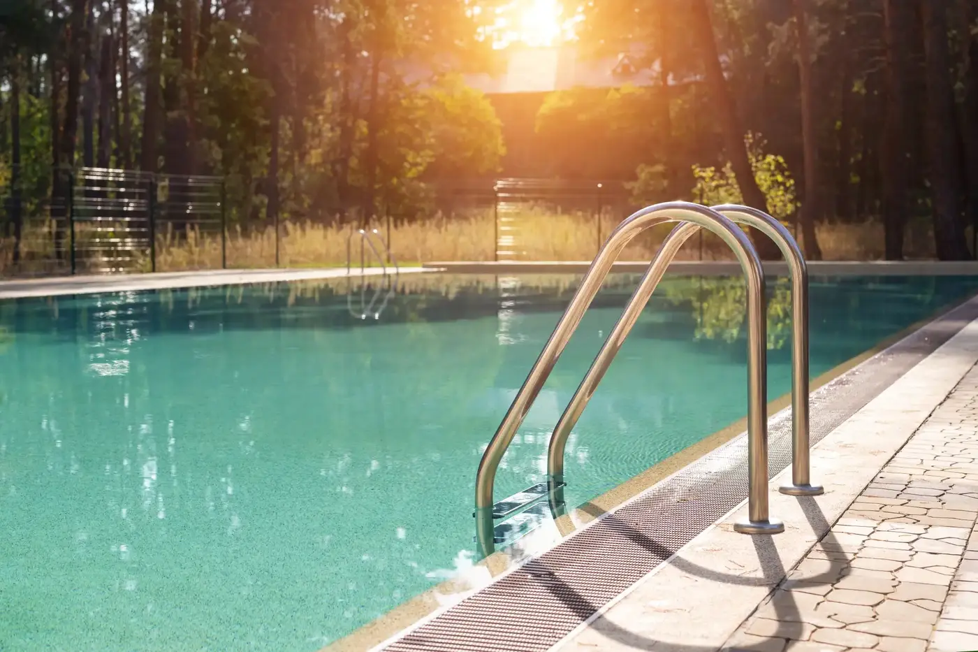 New inground pool installation in an Ontario backyard during the construction and inspection stage